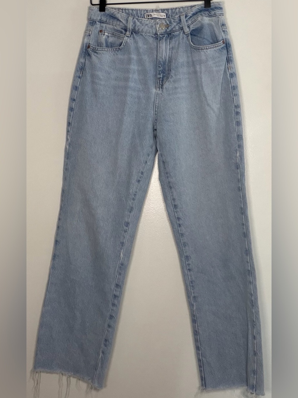 Zara Light Blue Straight Leg Jeans